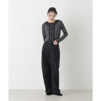 SOMETHING/HANA TUCK CURVE TAPERED（ブラック）｜詳細画像