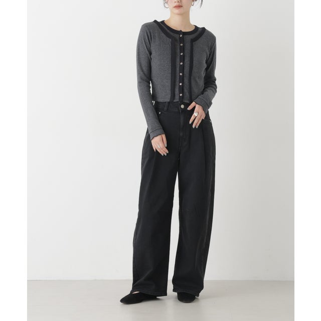 SOMETHING/HANA TUCK CURVE TAPERED（ブラック）