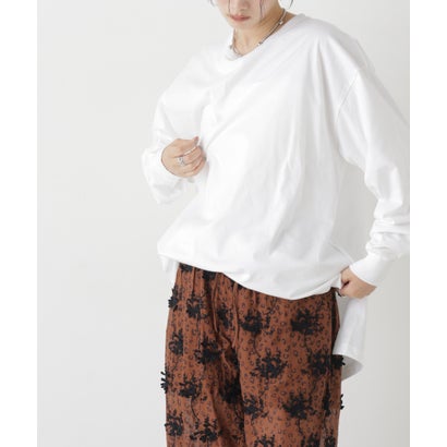 Hanes/1P BEEFY-T for HER ロングスリーブミドルT （ホワイト）｜詳細画像