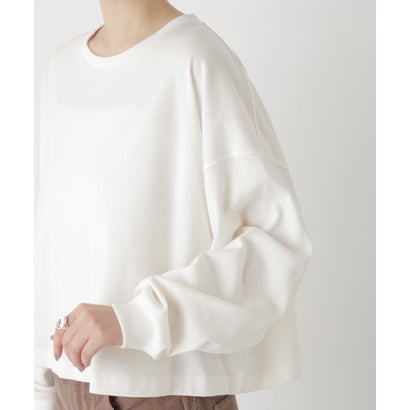 Hanes/1P SHIRO for HER クロップドワイドT （ホワイト）｜詳細画像
