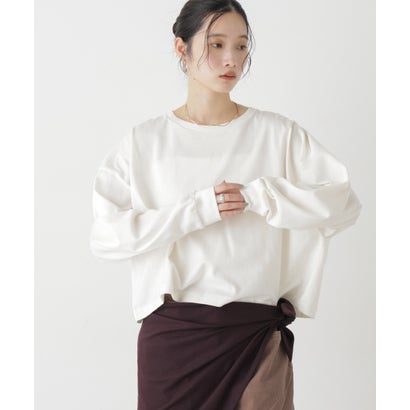Hanes/1P SHIRO for HER クロップドワイドT （ホワイト）｜詳細画像