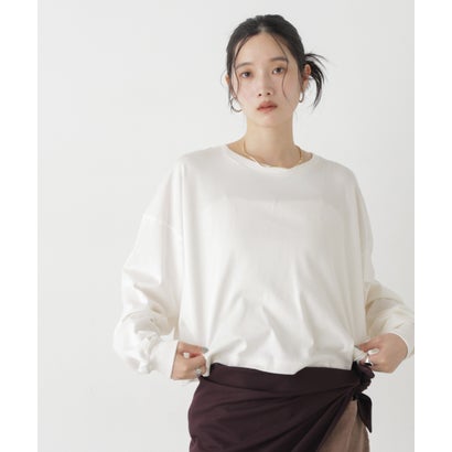 Hanes/1P SHIRO for HER クロップドワイドT （ホワイト）｜詳細画像