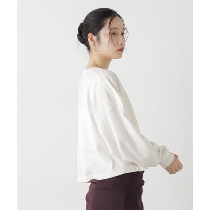 Hanes/1P SHIRO for HER クロップドワイドT （ホワイト）｜詳細画像