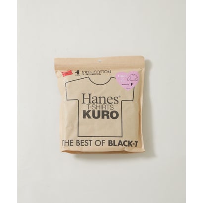 Hanes/1P KURO for HER クロップドワイドT （ブラック）｜詳細画像