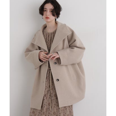 ナノ・ユニバース NANO universe スペリオルメルトンスタンドカラーミドルコート （チャコール3）｜詳細画像
