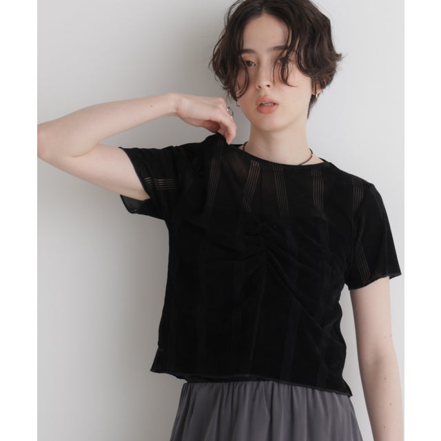 Robert P. Miller/別注 フロッキーメッシュT （ブラック）