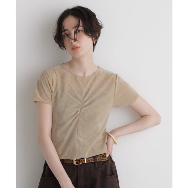 Robert P. Miller/別注 フロッキーメッシュT （ベージュ）