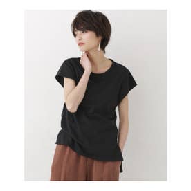 【R JUBILEE】別注Back－Open Frenchsleeve Tee （ブラック）