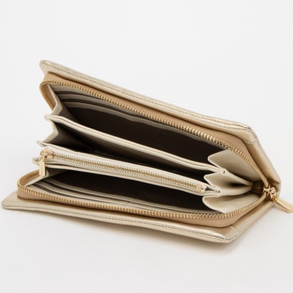 ナチュラルビューティー バッグアンドウォレット NATURAL BEAUTY BAG & WALLET ソワ ラウンドファスナー長財布 （ゴールド）｜詳細画像