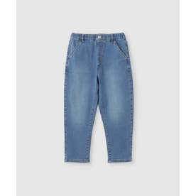 のびるモン ストレッチデニムペグトップパンツ （ブルー）