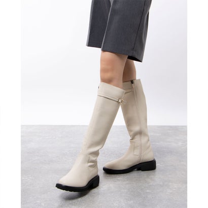 ナチュラルフレックス NATURAL FLEX Basic Buckled Long Boots （IVORY）｜詳細画像