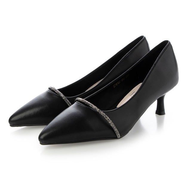 
                    Cubic Pointed Toe Pumps （BLACK）
