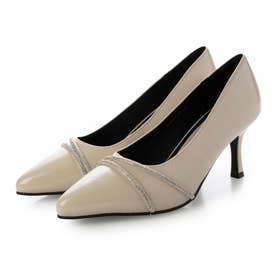 Irene Cubic Pointed Pumps （IVORY）