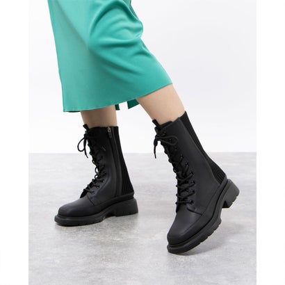ナチュラルフレックス NATURAL FLEX Back-Knit Lace-Up Ankle Boots （CHARCOAL）｜詳細画像
