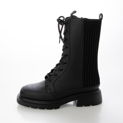 ナチュラルフレックス NATURAL FLEX Back-Knit Lace-Up Ankle Boots （BLACK）｜詳細画像