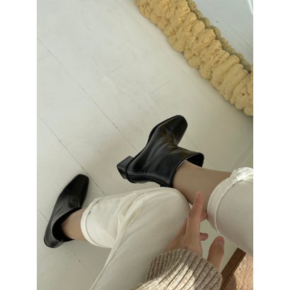 ナチュラルフレックス NATURAL FLEX Square Glow Ankle Boots （BLACK）｜詳細画像