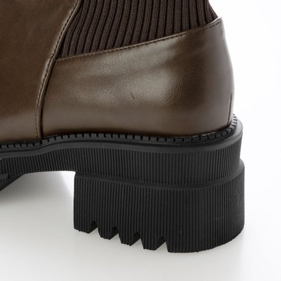 ナチュラルフレックス NATURAL FLEX Back-Knit Chelsea Ankle Boots （DARK BROWN）｜詳細画像