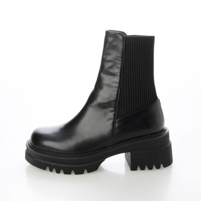 ナチュラルフレックス NATURAL FLEX Back-Knit Chelsea Ankle Boots （BLACK）｜詳細画像