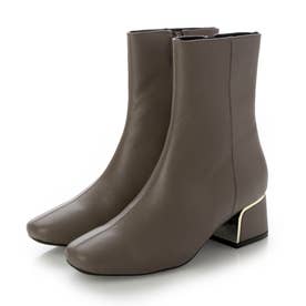 Unique Chunky Heel Ankle Boots （DARK GRAY）