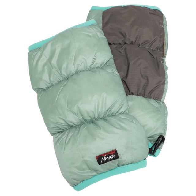ダウン リストゲイター ハンドウォーマー 手袋 グローブ スマホ対応 指なし 防寒 MOUNTAIN LODGE DOWN WRIST GAITERS N2620-3G141A （ミント）