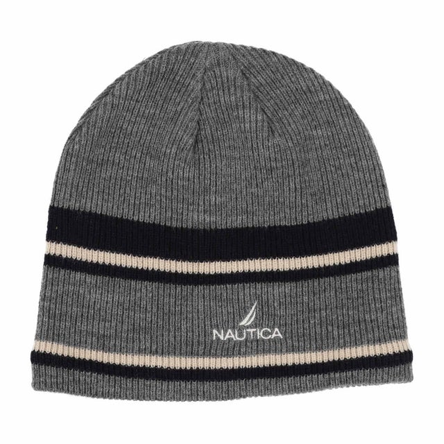 LINE KNIT BEANIE （GRAY）