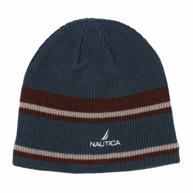 LINE KNIT BEANIE （NAVY）
