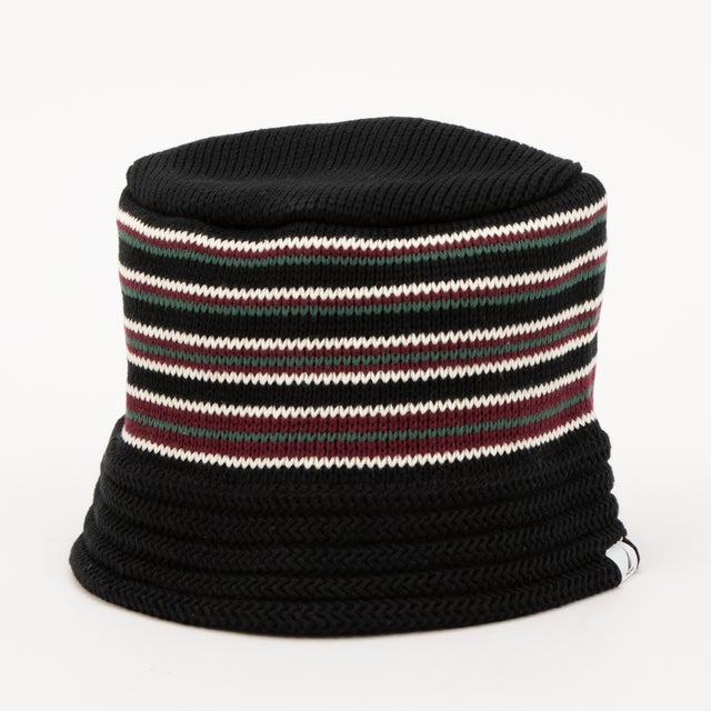 KNIT BUCKET HAT （BLACK）