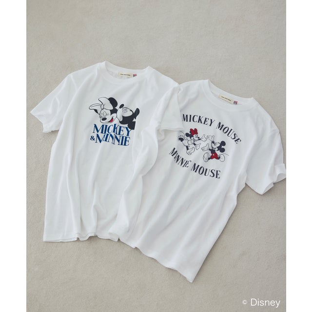 〈NAVY NAVY〉 別注 / ミッキー＆ミニー / Tシャツ （オフホワイト23）