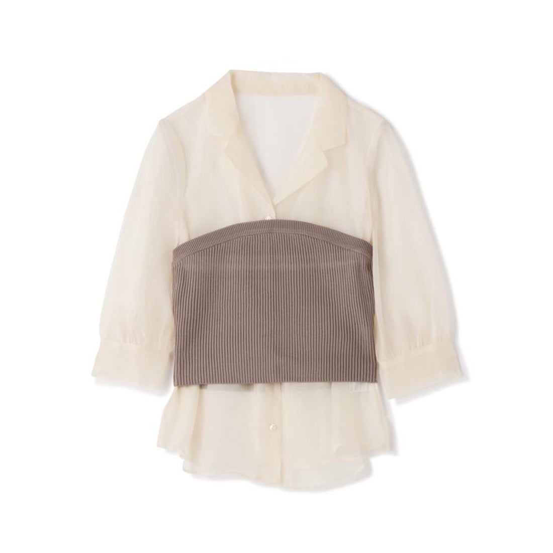 ナチュラルビューティーベーシック NATURAL BEAUTY BASIC シアーシャツ 
