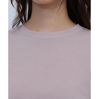 ナチュラルビューティーベーシック NATURAL BEAUTY BASIC フラワー刺繍パフスリーブニット （チャコール1）｜詳細画像