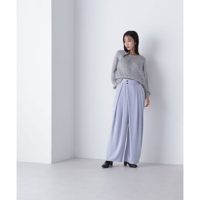 ナチュラルビューティーベーシック NATURAL BEAUTY BASIC アシメウエストタックパンツ （ベージュ）｜詳細画像