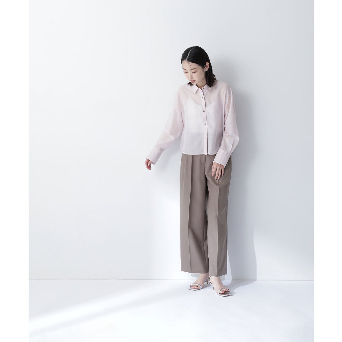 ナチュラルビューティーベーシック NATURAL BEAUTY BASIC シアーシャツ 