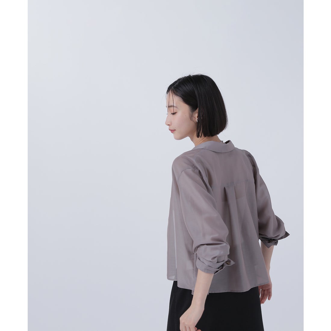 ナチュラルビューティーベーシック NATURAL BEAUTY BASIC シアーシャツ 