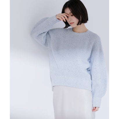 ナチュラルビューティーベーシック NATURAL BEAUTY BASIC カラーネップオーバーニット （ネイビー2）｜詳細画像