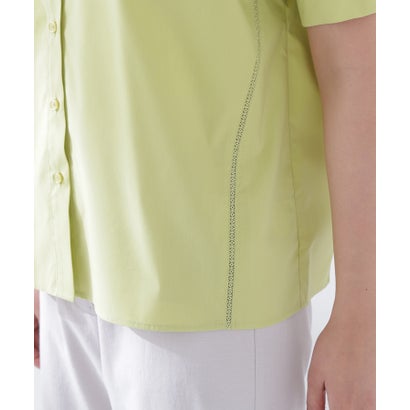 ナチュラルビューティーベーシック NATURAL BEAUTY BASIC パフスリーブレースブラウス （ライム）｜詳細画像