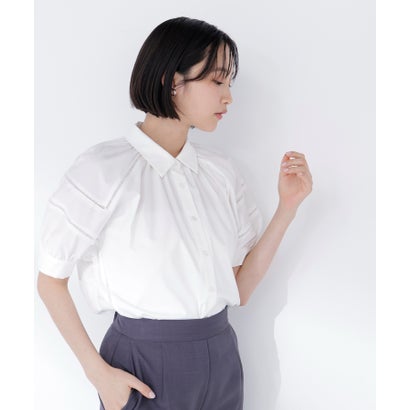 ナチュラルビューティーベーシック NATURAL BEAUTY BASIC パフスリーブレースブラウス （ライム）｜詳細画像