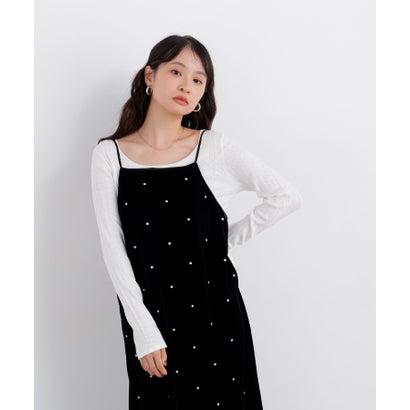 ナチュラルビューティーベーシック NATURAL BEAUTY BASIC 〈N.〉アイレットニット （ブラック）｜詳細画像