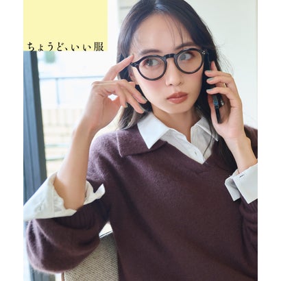 ナチュラルビューティーベーシック NATURAL BEAUTY BASIC ヘアリーソフトスキッパーポロニット （ライトグリーン）｜詳細画像