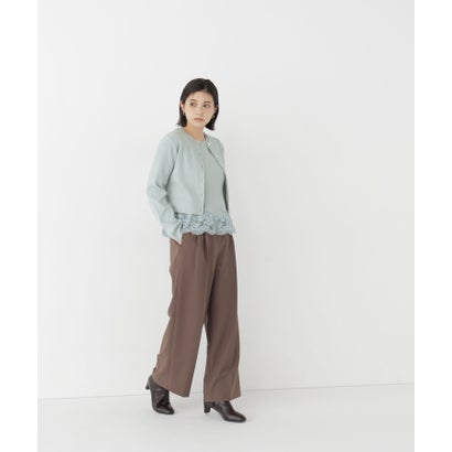 ナチュラルビューティーベーシック NATURAL BEAUTY BASIC 裾レースアンサンブル （ブラック）｜詳細画像