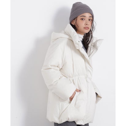 ナチュラルビューティーベーシック NATURAL BEAUTY BASIC フーデットミドルダウン （ブラウン）｜詳細画像