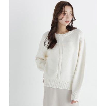 ナチュラルビューティーベーシック NATURAL BEAUTY BASIC クルーネックニット （ライトグリーン）｜詳細画像