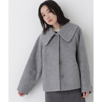 ナチュラルビューティーベーシック NATURAL BEAUTY BASIC ビックカラーシャギーコート （オフホワイト1）｜詳細画像
