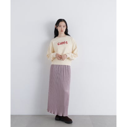 ナチュラルビューティーベーシック NATURAL BEAUTY BASIC 〈N.〉サテンプリーツナロースカート （ベージュ）｜詳細画像