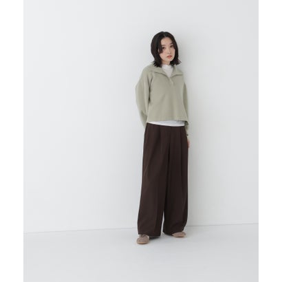 ナチュラルビューティーベーシック NATURAL BEAUTY BASIC スキッパーニット （ベージュ）｜詳細画像
