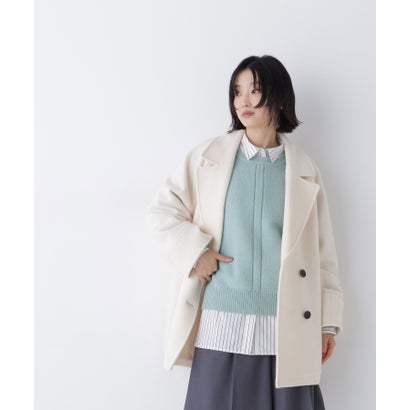 ナチュラルビューティーベーシック NATURAL BEAUTY BASIC クルーネックニット （オフホワイト1）｜詳細画像