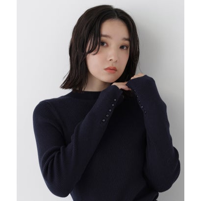 ナチュラルビューティーベーシック NATURAL BEAUTY BASIC ベーシックタートルニット （オフホワイト1）｜詳細画像