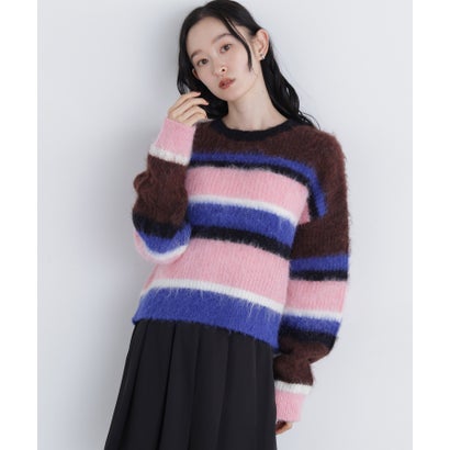 ナチュラルビューティーベーシック NATURAL BEAUTY BASIC 〈N.〉マルチボーダーニット （オフベース1）｜詳細画像
