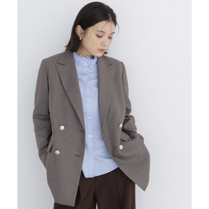 ナチュラルビューティーベーシック NATURAL BEAUTY BASIC ダブルブレストボクシージャケットⅡ （ブラウン）｜詳細画像