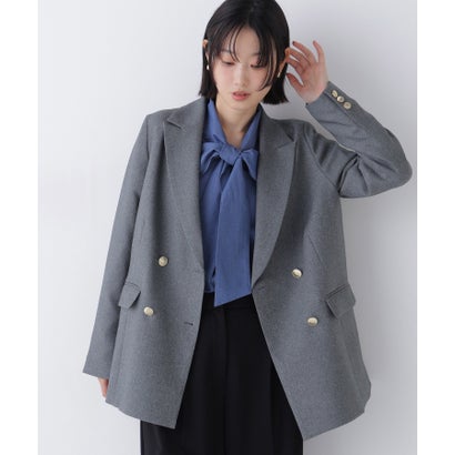 ナチュラルビューティーベーシック NATURAL BEAUTY BASIC ダブルブレストボクシージャケットⅡ （ブラウン）｜詳細画像