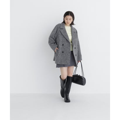 ナチュラルビューティーベーシック NATURAL BEAUTY BASIC シアーフレアカフスリブニット （オフホワイト1）｜詳細画像